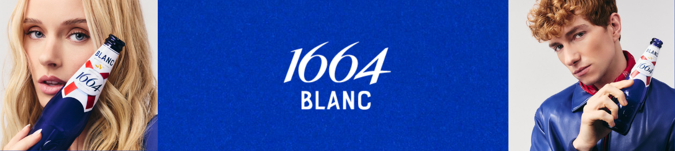 1664 blanc 33 cl flaska banner